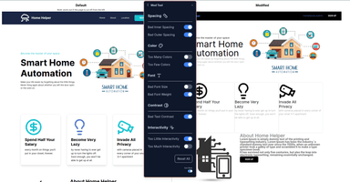 A before and after comparison with an interactive site wreckingtoolbar for users to play with.